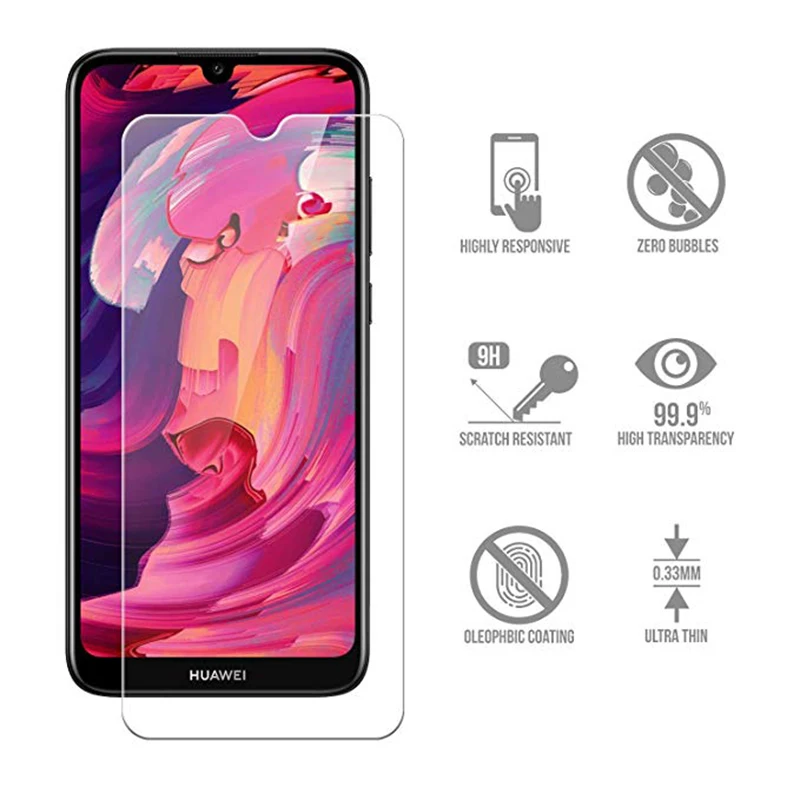 Закаленное стекло для Huawei Y6 2019/Y6 Pro/Y6 Prime 2019 Защитная крышка экрана Y7 PRO защитное |