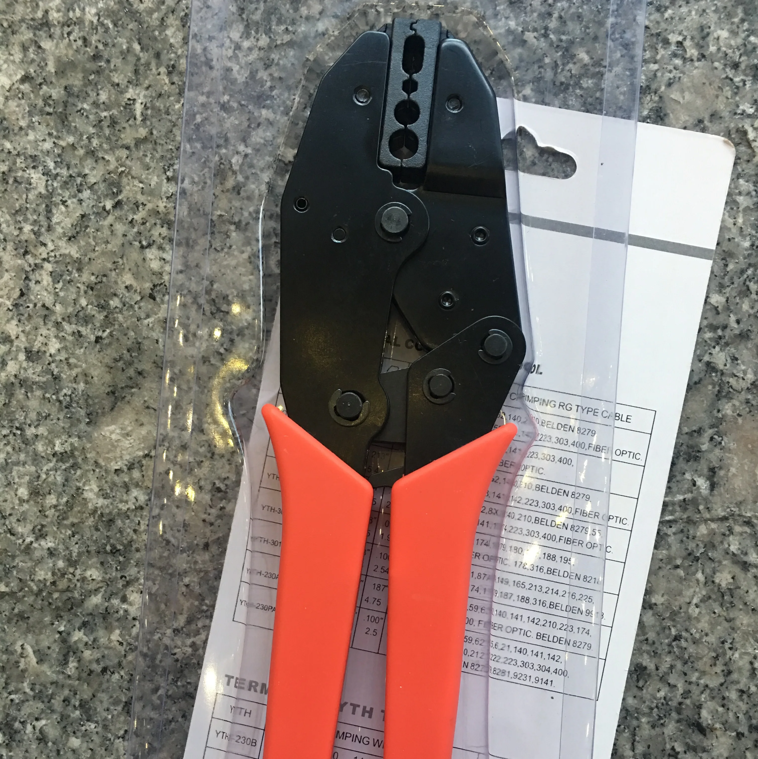 Шестигранные щипцы для обжима кабеля TNC 1 09 мм 75 2 54 3 5 41 6 48 RG59 RG179 RG316 RG174 BNC SMA|cable plier|hex