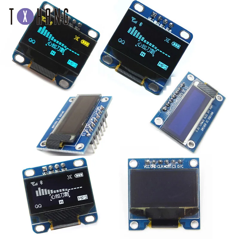 0 96/0 91 дюймовый IIC Серийный желтый синий oled дисплей модуль 128X64 I2C SSD1306 12864 плата с ЖК