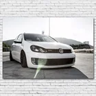 Картина на стену Гольф 7 GTI, постеры и картины в рамке с изображением спортивных автомобилей Художественная печать на холсте г., для декора комнаты