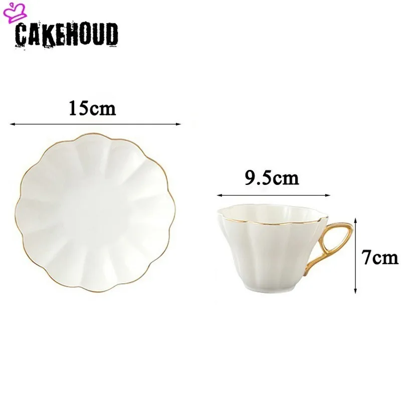 CAKEHOUD высококачественные керамические золотистые кофейные чашки послеобеденный