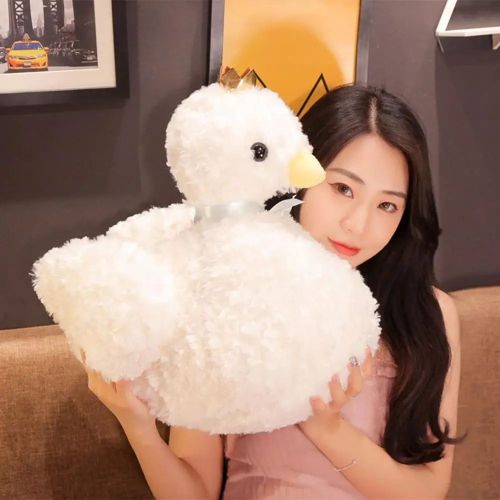 

1pc 30/40cm New Arrival Drama Crown Swan Plush Toy Lovely Flamingos Animal Doll for Baby Girls Valentine Present