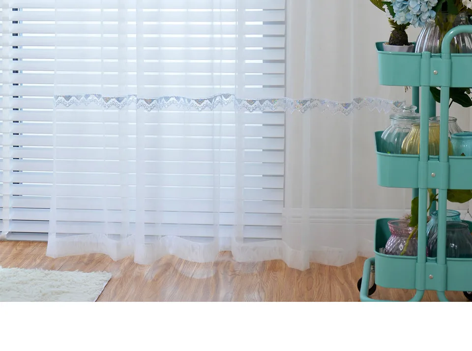 Latest Cheap Popular Sequin Lace White Tulle Curtain for Living Room Shiny Voile Sheer Window Treatment for Kitchen Bedding Room