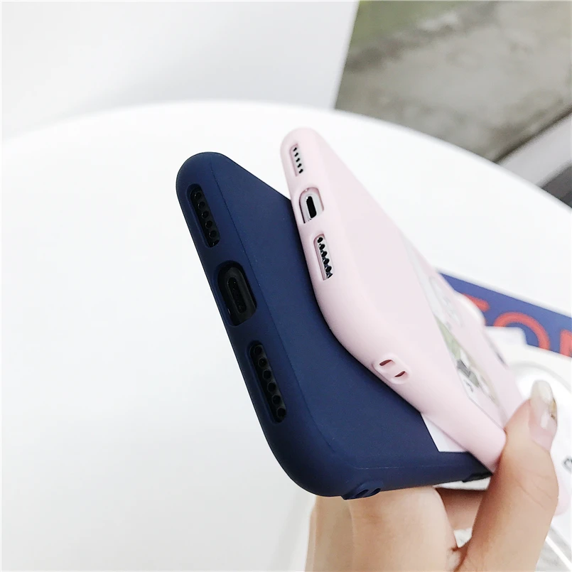 Милый Японский Корейский девушка шаблон телефон чехол для iPhone 6 S 8 7 Plus XR X мягкий TPU