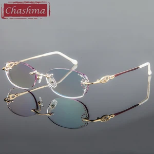 Брендовые женские очки Chashma в оправе, прозрачные очки с линзами с алмазным оттенком для женщин