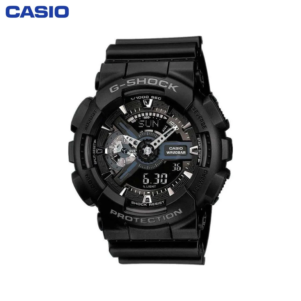 Наручные часы Casio GA 110 1B мужские электронные на пластиковом ремешке|Мужские