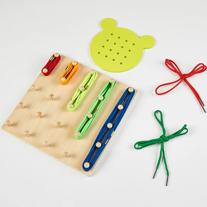 

Wooden Toys Baby 3D Puzzle Early Threading Jigsaw Board 3D Puzzle Wood Toys For Children2-4 Years E3165Z
