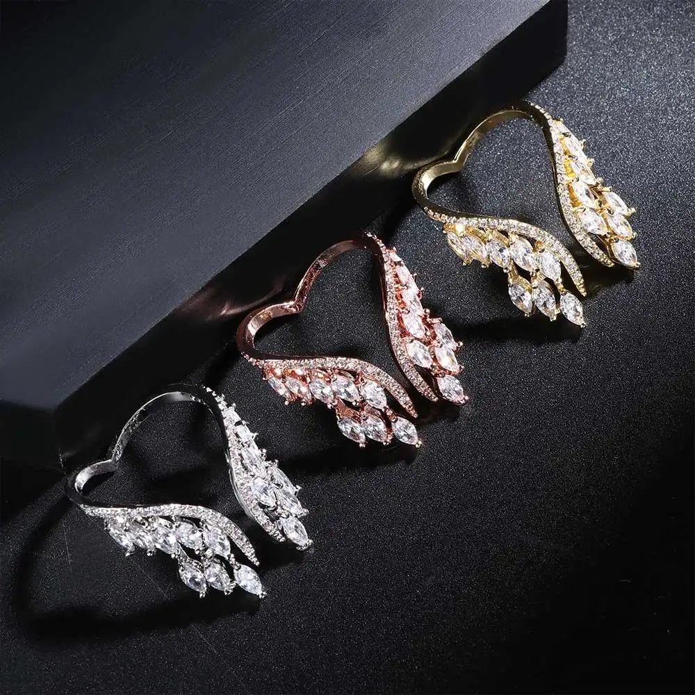 Женское регулируемое кольцо с крыльями и v-образным вырезом вечерние открытые