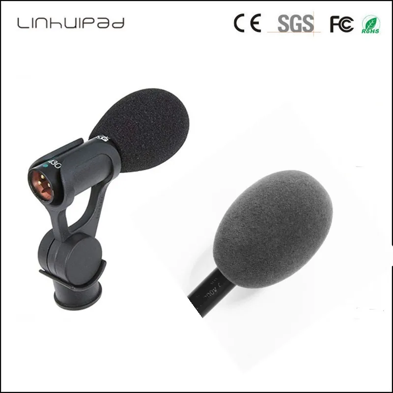 Поп фильтр Linhuipad для микрофона высокой плотности пенопластовый чехол K330 диаметр