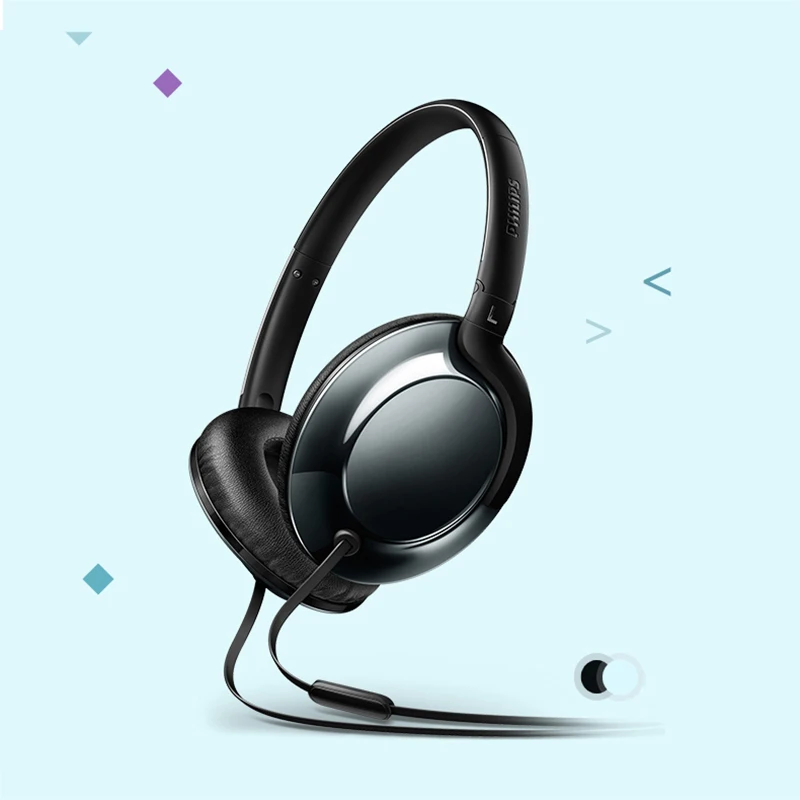 Профессиональные наушники Philips SHL4805 с проводным управлением Hi Fi разъемом L типа 3 5