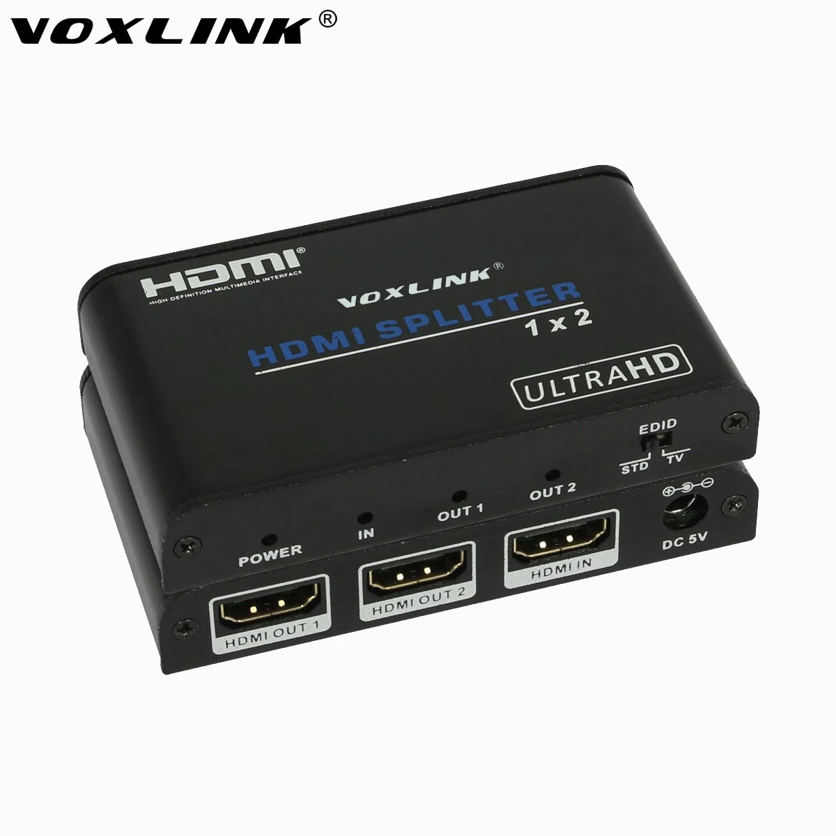VOXLINK UHD HDMI 2 0 Splitter 1x2 1 Вход Выход повторителя распределительная коробка Hub 1080 P 4 К x