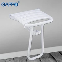 GAPPO Wall Mounted Shower Seats bath bathroom chair Solid seat shower folding seat Spa Bench Saving Space Bathroom