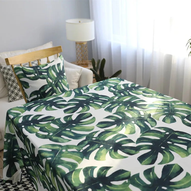 Зеленые большие скатерти с узором "Листья" чехол Toalha De Mesa Nappe Rectangulaire в сдержанном стиле Manteles Para Mesa Tafelkleed