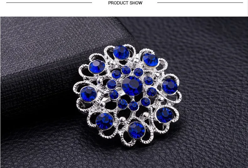 Popular brooch jewelry Zinc-alloy round cut diamond-love heart pin European style brooches collar for gifts | Дом и сад