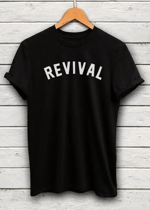 

Women Casual tees REVIVAL Letters Prints T-Shirt Tops Fashion Clothing Outfits t shirt girls tumblr graphic summer style