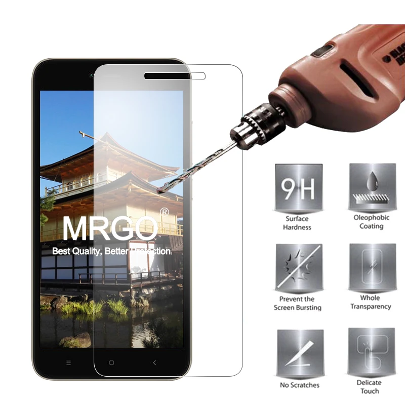 MRGO Tempered Glass For Xiaomi Redmi Note 5A Screen Protector Protective Film On Phone for Prime | Мобильные телефоны и