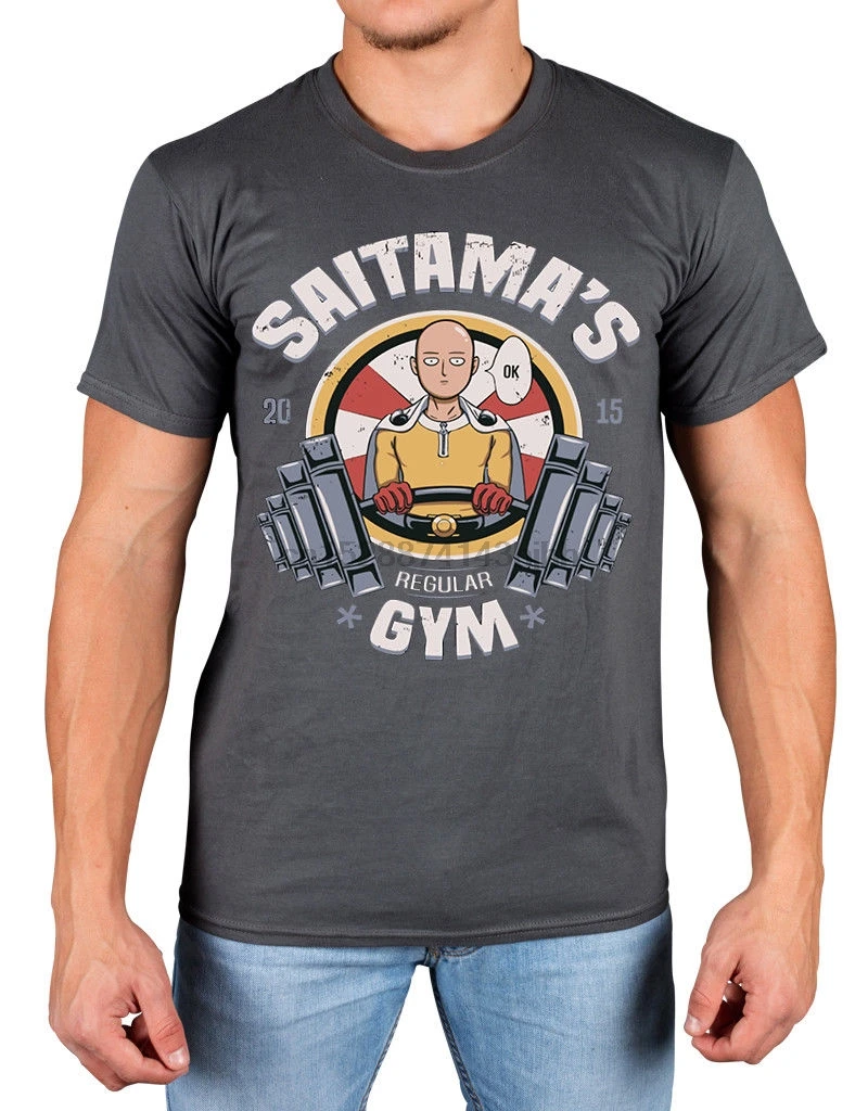Saitama Gym One Punch Man Футболка Hench Life Manga пародия 2019 модные брендовые мужские топы