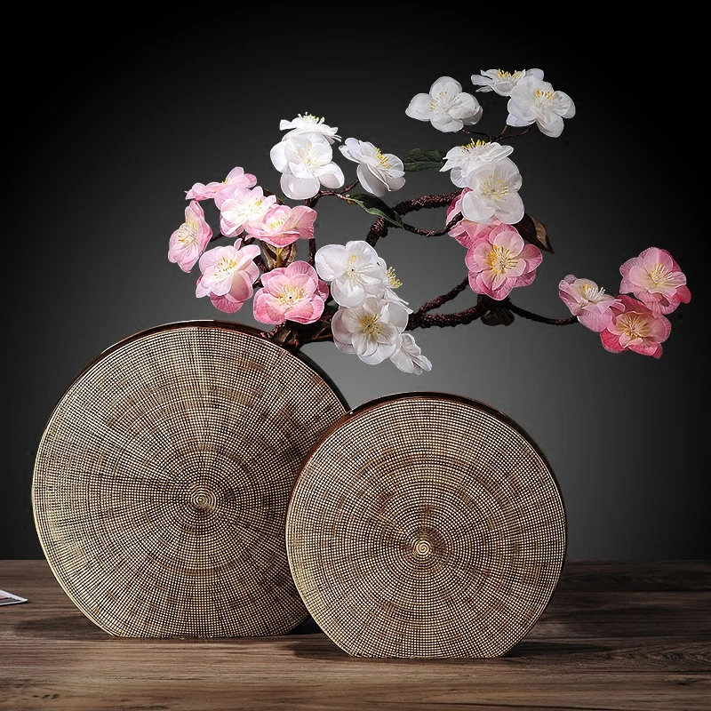 

Nordic Classical art resin creative Retro flowers vases home decor crafts room decoration vintage TV cabinet vases resin statue