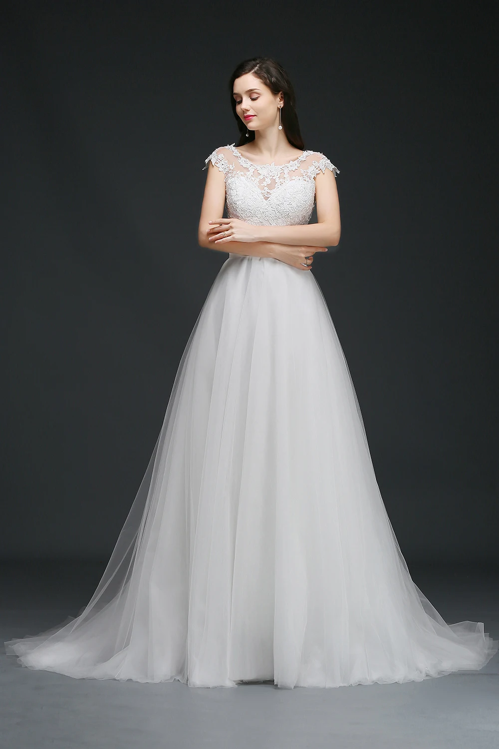 Robe de mariee свадебное платье со шлейфом vestido noiva длинное es 2019 конец линии рукав
