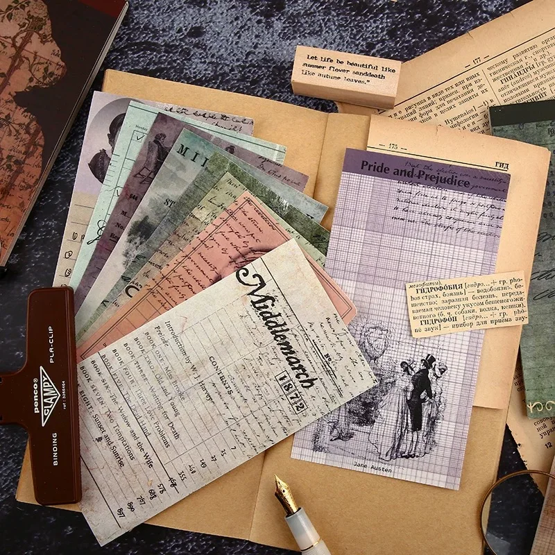 24 страницы Европейский Винтажный рукописный блокнот для записей листы ретро