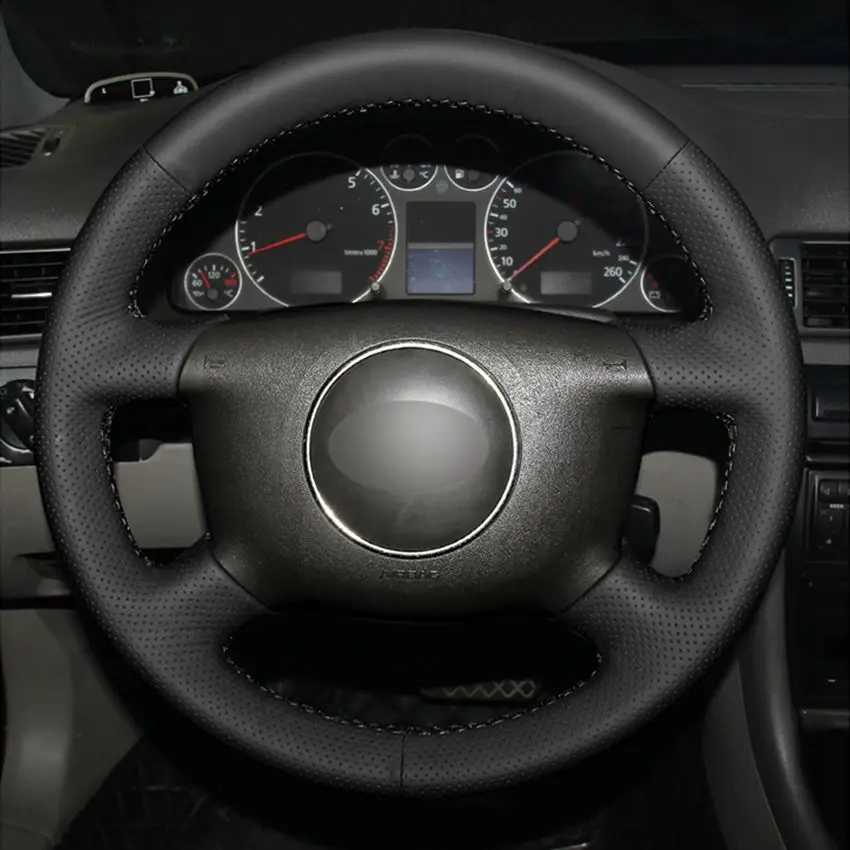 Прошитая вручную черная искусственная кожа для Audi A4 1998 A6 1999-2004 A8 L 1998-2001 Allroad 2001 |