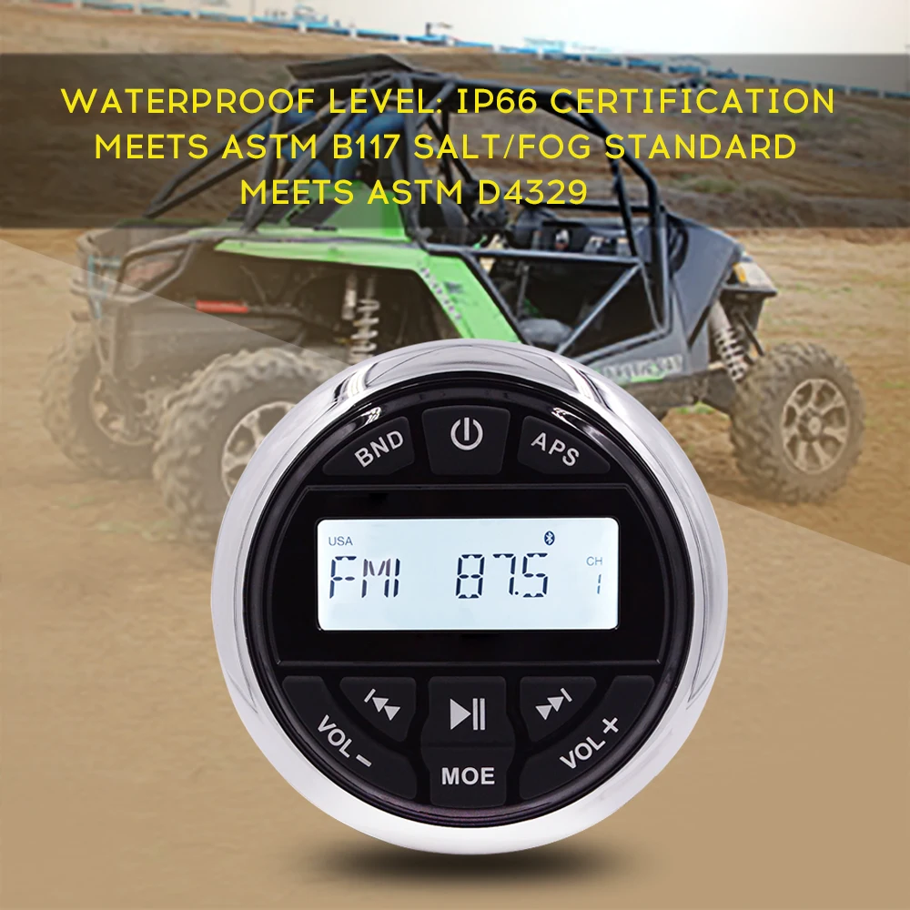 

HASDA Marine Bluetooth Radio Receiver Waterproof Boat Stereo Auto Sound System Head Unit MP3/USB/FM/AM For SPA UTV Motorcycle
