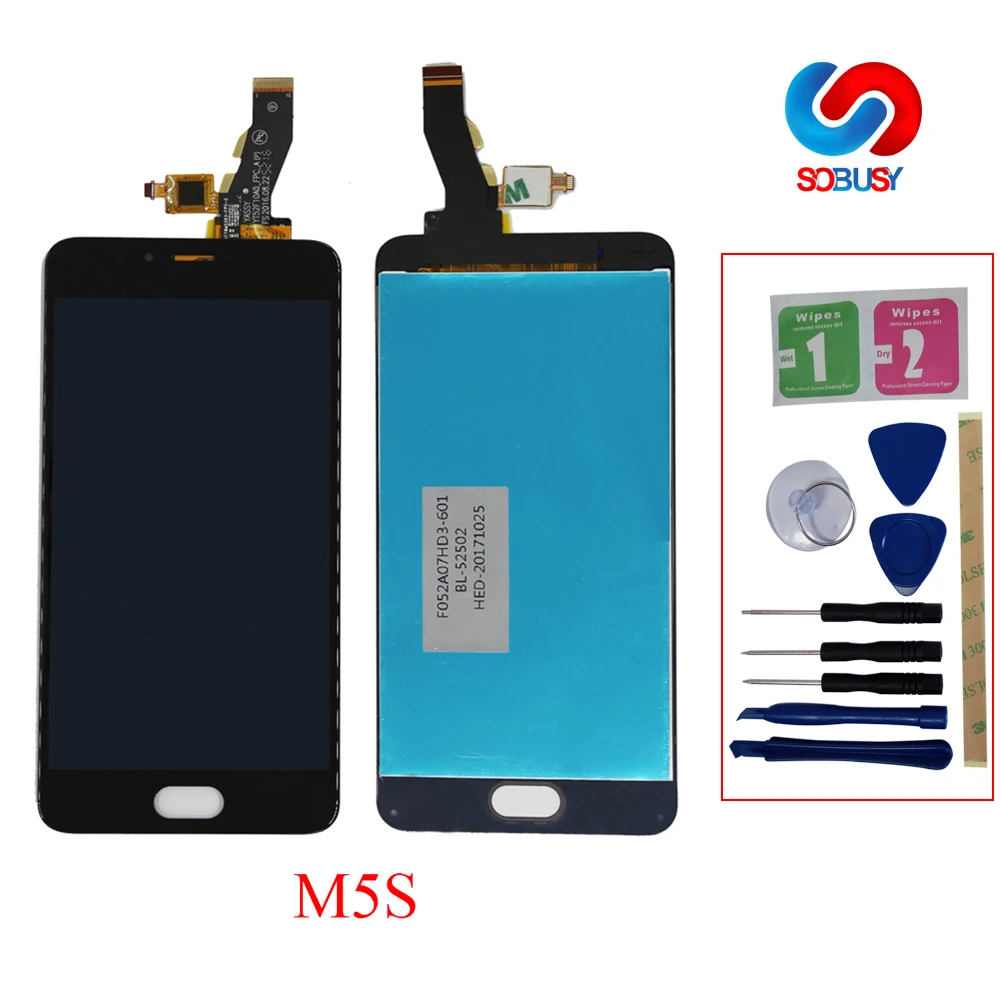 100% протестированный ЖК дисплей для Meizu M5S LCD сенсорный экран дигитайзер Запасные