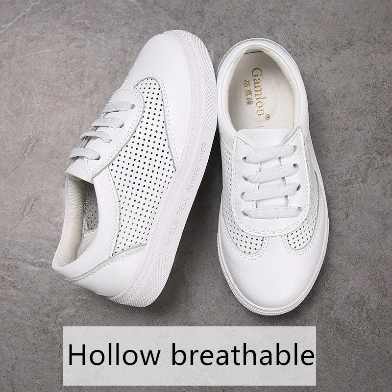 Gamlon/Детская спортивная обувь из натуральной кожи с дышащей сеткой для мальчиков