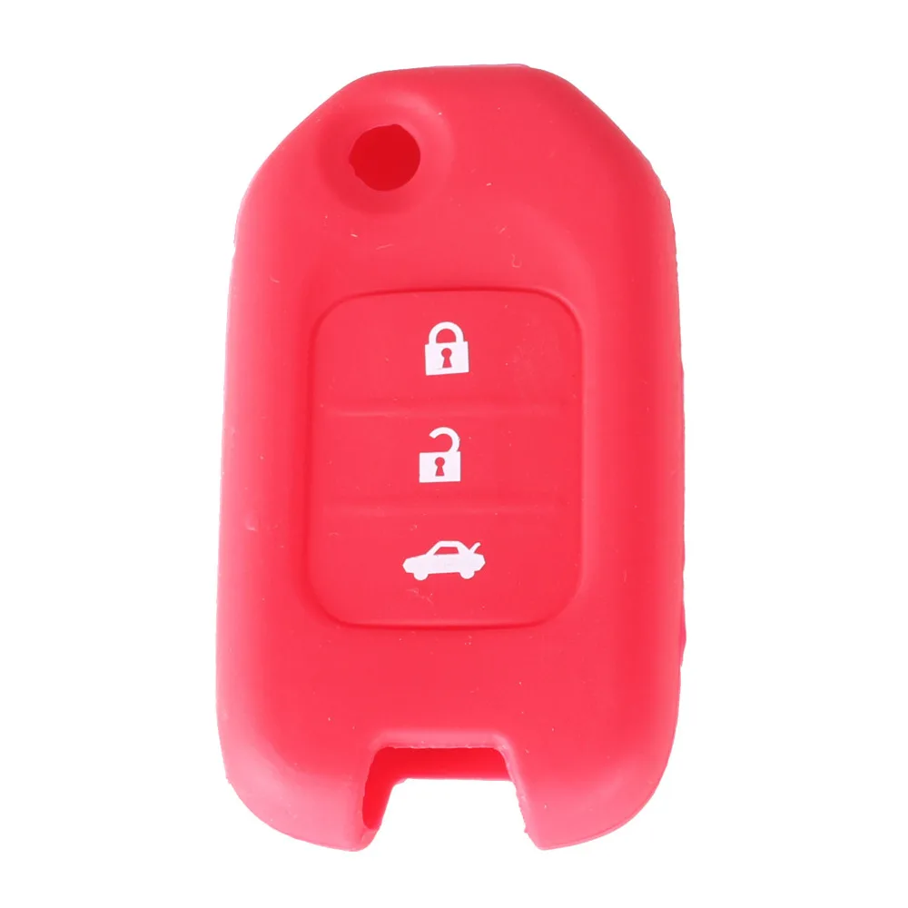 DANDKEY Silicone Car key Cover Remote Case For Honda Fit Marina Wisdom XRV CITY 3 Buttons Folding Flip Fob Rubber Protector | Автомобили и