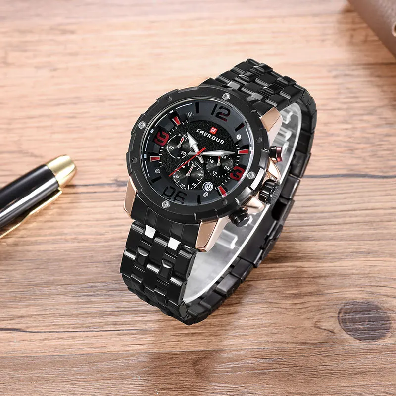 Часы Meteorite мужские из нержавеющей стали спортивные брендовые Роскошные с большим