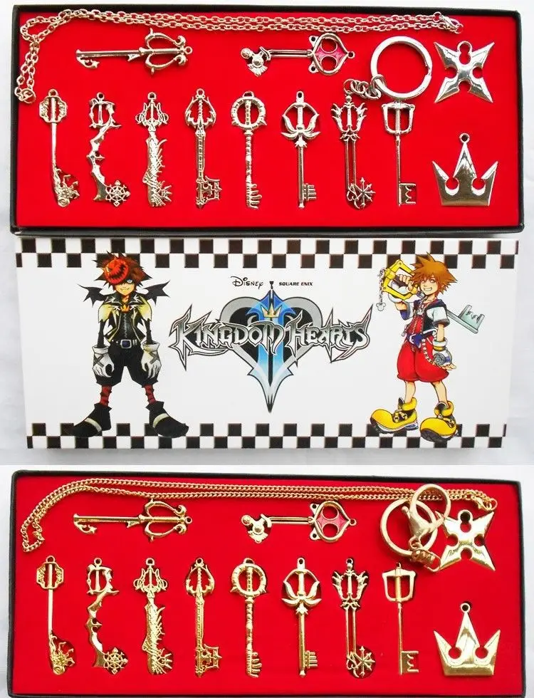 Коллекция 12 шт. Набор подвесок и ожерелий Kingdom Hearts Keyblade|box box|box setbox keychain |