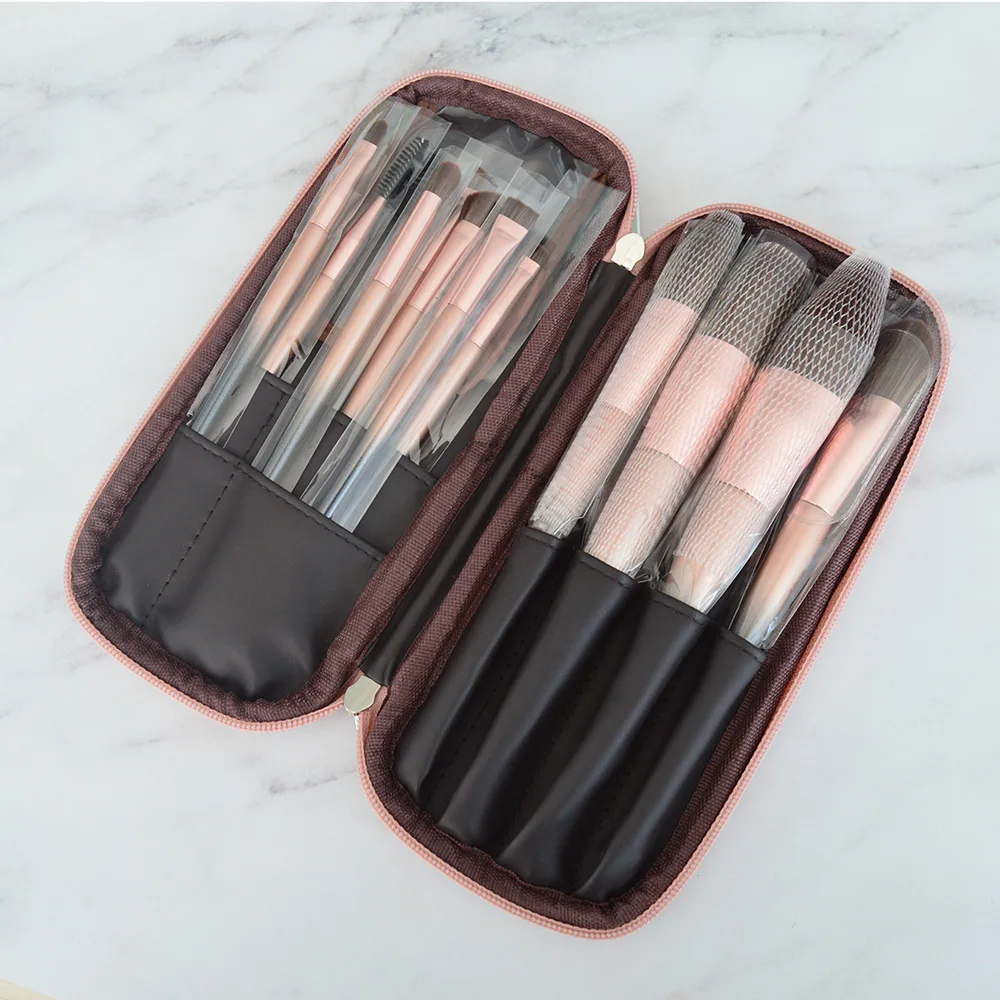 Professional 12Pcs Makeup Brushes Set Gradient Color Foundation Powder Blush Eyeshadow Cosmetic Brush Kit with Bag