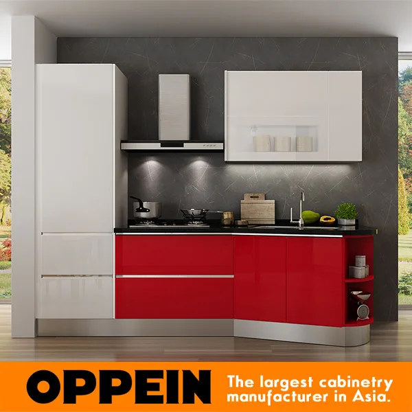 Европейский стандартный маленький кухонный шкаф лак отделка OP15 L25|design kitchen