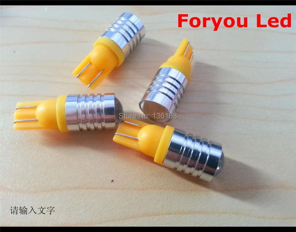 4XЖелтый/янтарный T10 T15 921 912 W5W 158 161 168 чипы CREE R5 5 Вт светодиодный автомобильный