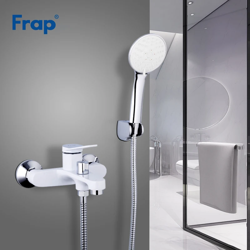 Смеситель для душа Frap F3245 + F1031 Белый настенный смеситель ванной комнаты|Смесители