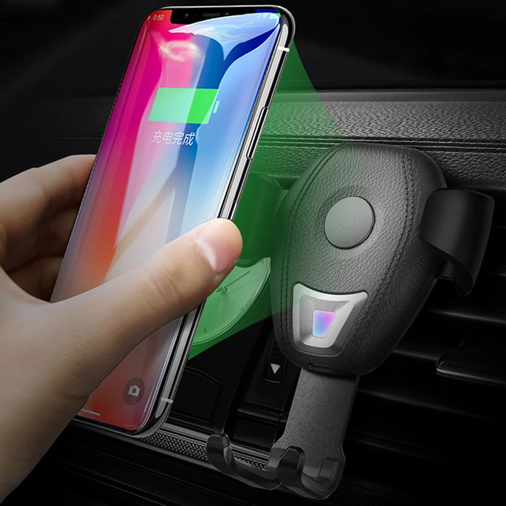 Qi автомобильное беспроводное зарядное устройство для iPhone Xs XR X 8 10 Вт быстрая