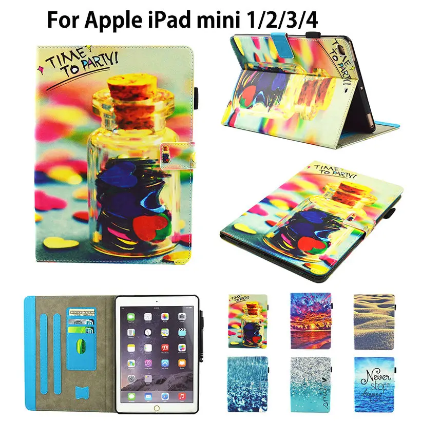 Модный силиконовый флип-чехол из искусственной кожи с рисунком умный чехол для