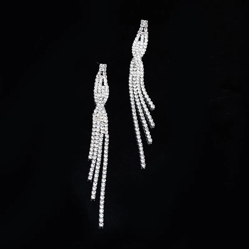 SOXY Dangle Earring For Female White Gold Color Ladies Crystal Shinny Women Water Drop Earrings Fashion Jewelry.brincos bijoux | Украшения