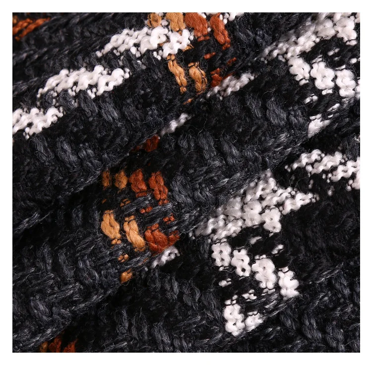 Трикотажное осенне-зимнее пальто из твидовой ткани-595gsm | Дом и сад