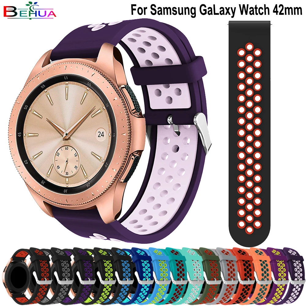 Ремешок для часов Samsung Gear S2 sport Frontier классический силиконовый браслет galaxy watch 42 мм