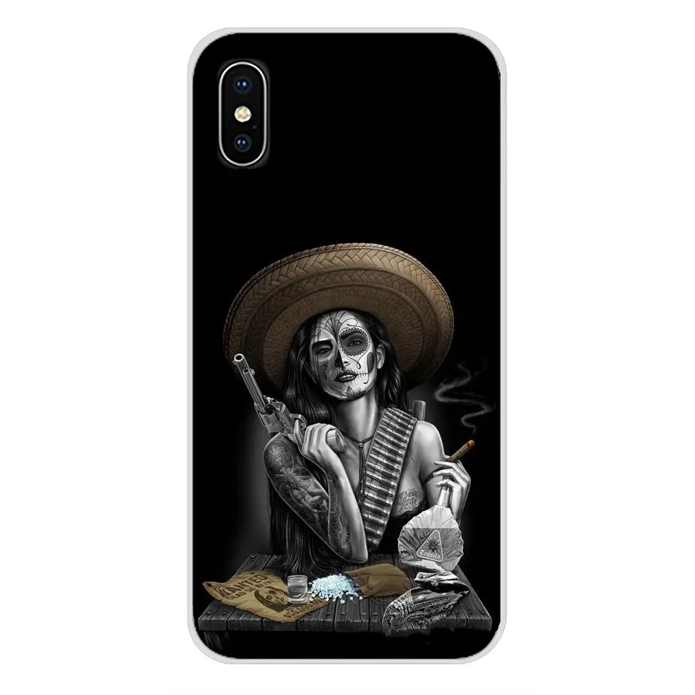 Мексиканские Аксессуары для девочек чехлы телефонов Apple iPhone X XR XS MAX 4 4S 5 5S 5C SE 6 6S 7 8