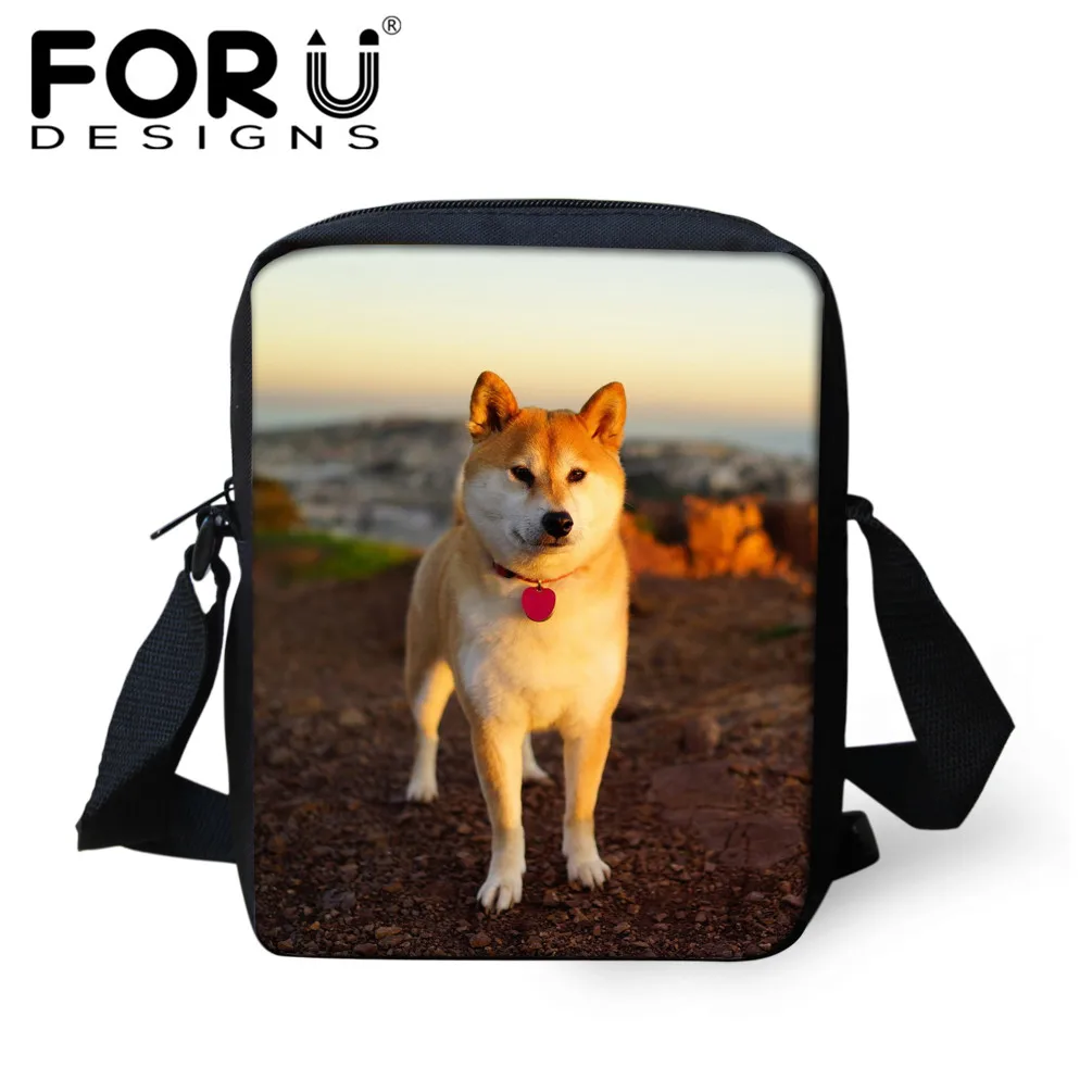 

INSTANTARTS Children Book Bags Cute Akita Printed School Bags Crossbody Bags for Ladies Small Casual Shoulder Bag Bolsa Feminina
