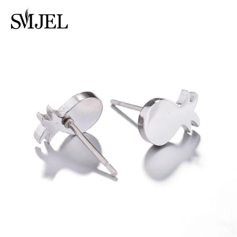 SMJEL Tropic Pineapple Earrings Men Jewelry Simple Trendy Fruit Stud Earring Pendant Studs Ear Accessories | Украшения и