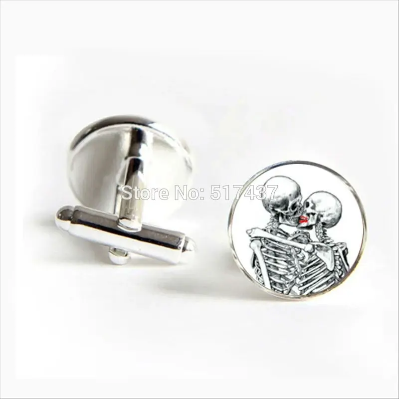 2017 оптовая продажа запонки с черепом поцелуем губами скелетом ювелирные изделия