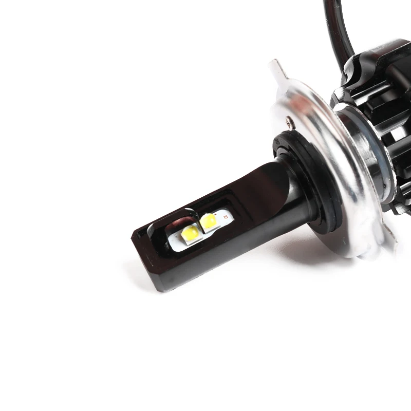 2 шт. H4 мини светодиодные лампы фары XHP50 чип V1 + Turbo LED H1 H3 H11 H10 HB3/9005 HB4/9006 60 Вт 6000LM 12 В