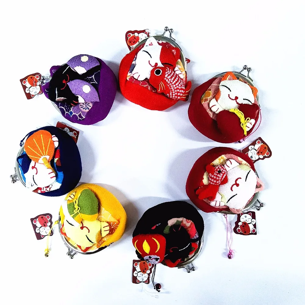 M170 новый милый женский кошелек Lucky Cat различные изображения нулевой тканевые