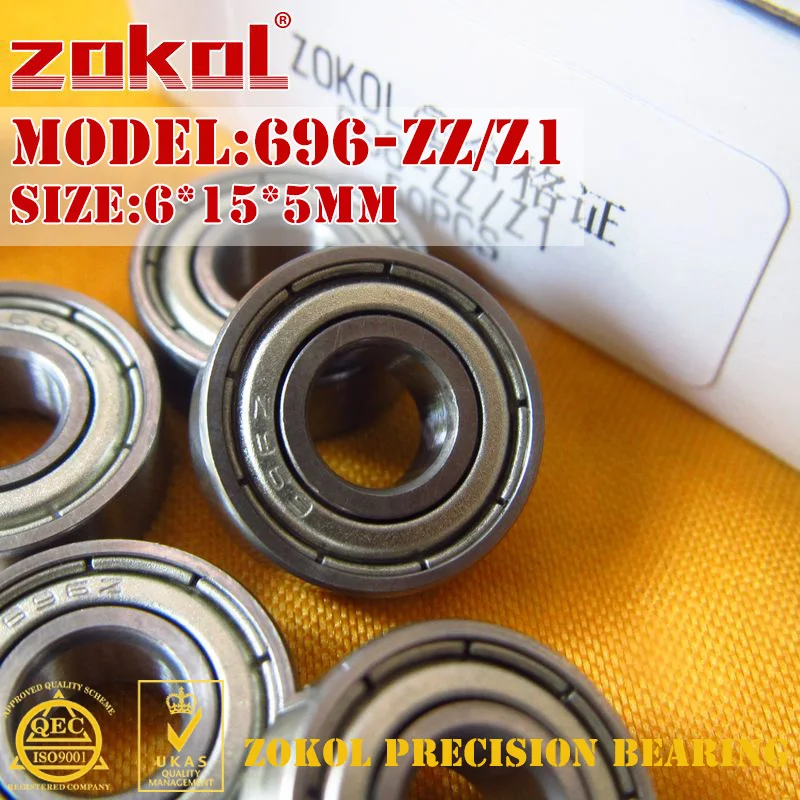 ZOKOL 696 ZZ Z1 подшипник 696ZZ миниатюрный глубокий шаровой 6*15*5 мм|bearing bearing|bearings miniaturebearing