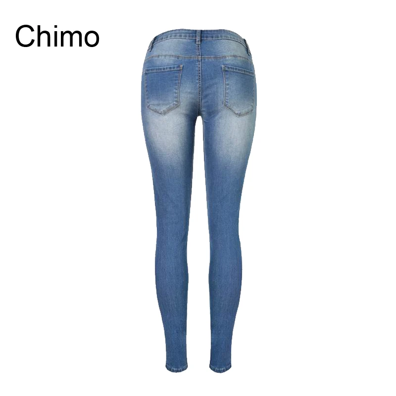2019 Vintage Streched Holes Ripped Jeans For Women Fashion 100% Cotton Denim Skinny Pencil Pants Boyfriend | Женская одежда