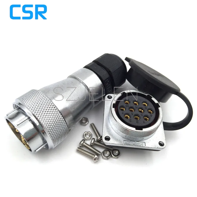 WF28 serie 10 pin Waterproof Cable Connector IP67 Circular For LED Screen Metal aviation plug connector 10A | Обустройство дома