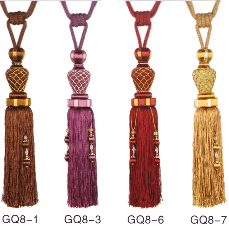 

Crystal Curtain Beads Polyester Tassel Tieback Curtain 2pcs/Pair Hanging Ball &Tassel iDrapery Tie Back Ball Rope Beads Decor